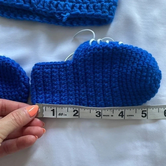 Kids  Custom Knit Hat and Booties - Picture 6 of 7